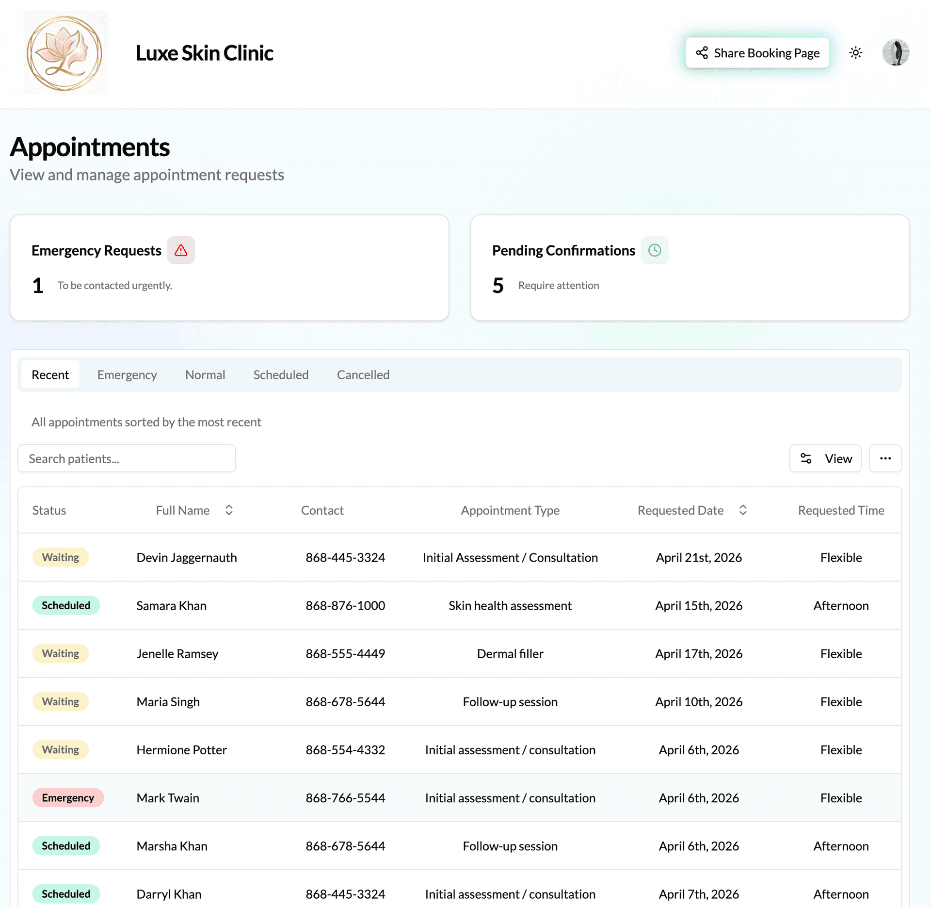 Appointment List