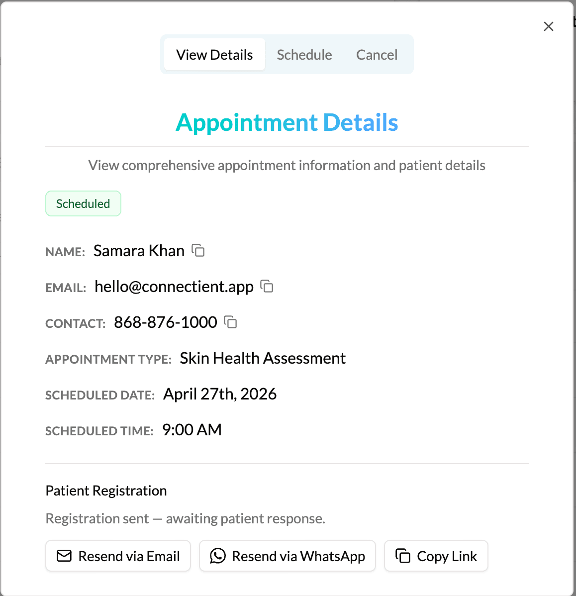 Appointment Summary
